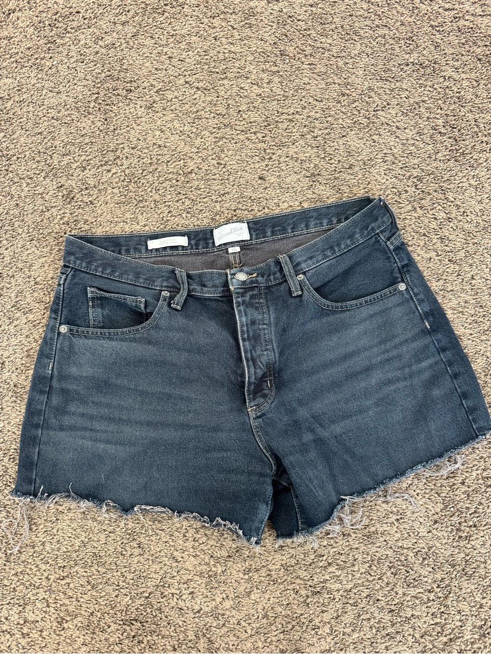 Universal Thread Dark Blue Raw Hem Denim Shorts